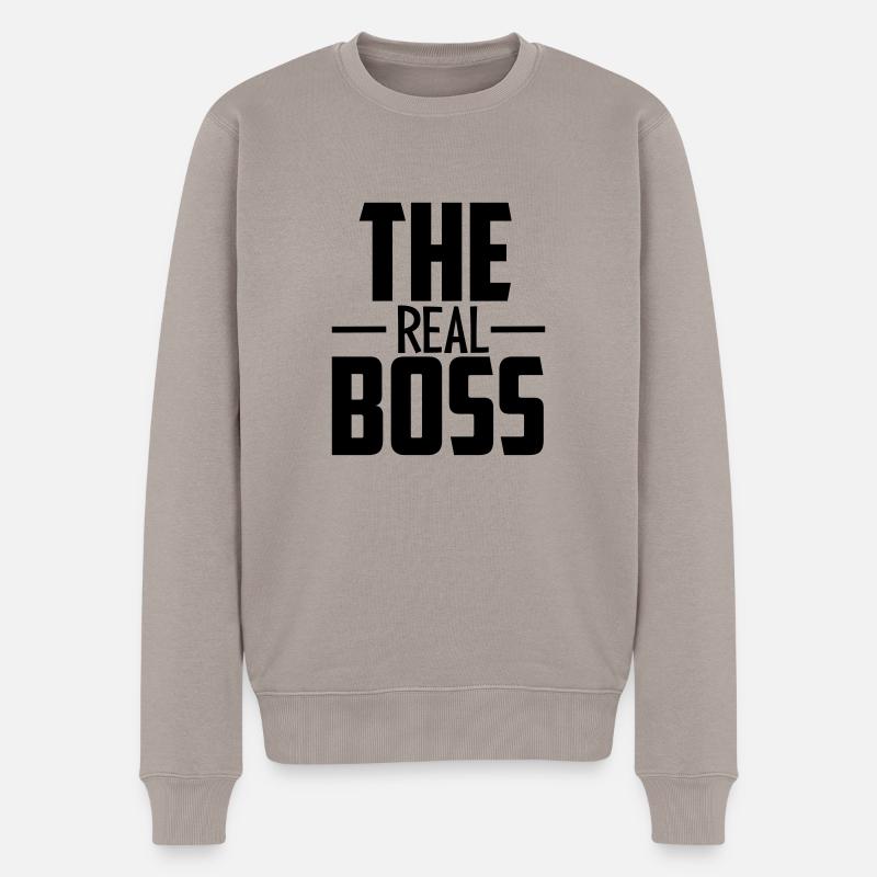 The Real Boss - Pull Premium bio Homme - taupe