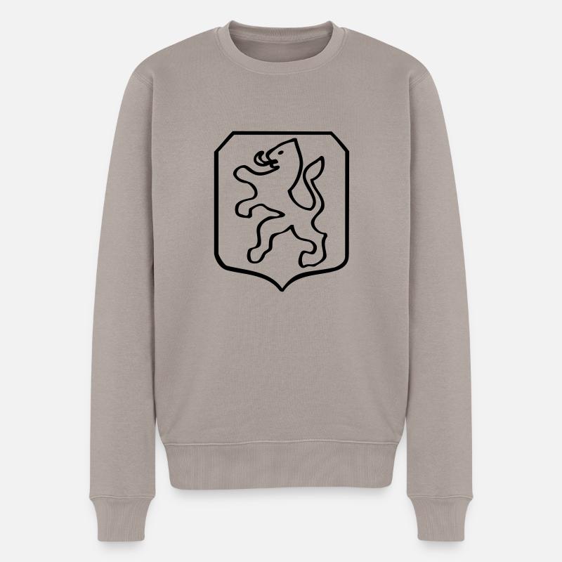 Holländisches Warmblut - KWPN - Männer Premium Bio Pullover - Taupe