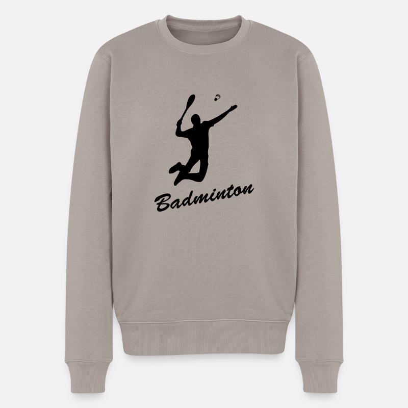 badminton2 - Pull Premium bio Homme - taupe