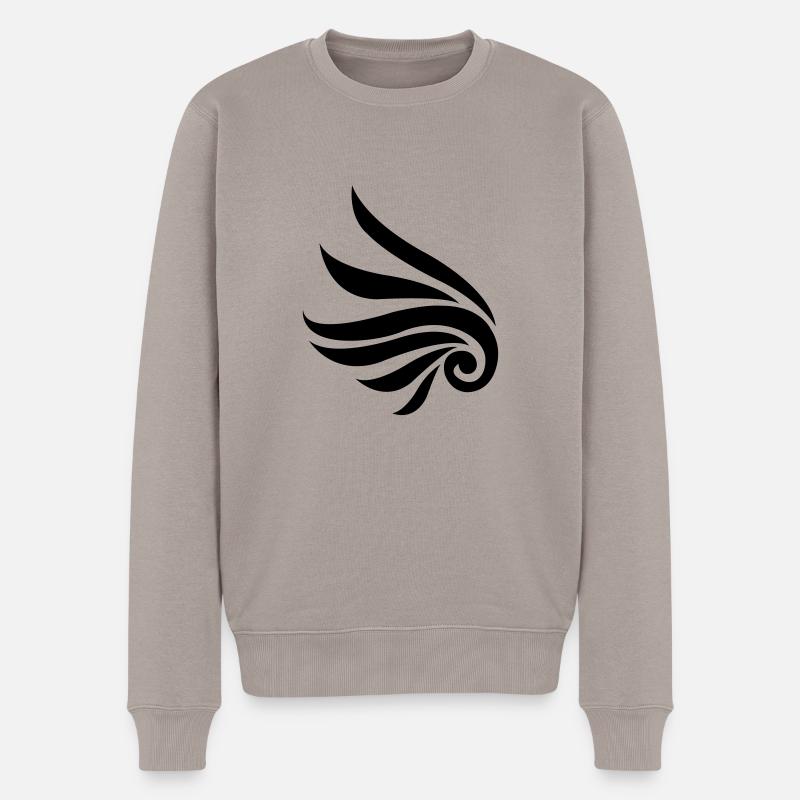 tribal_1 - Männer Premium Bio Pullover - Taupe