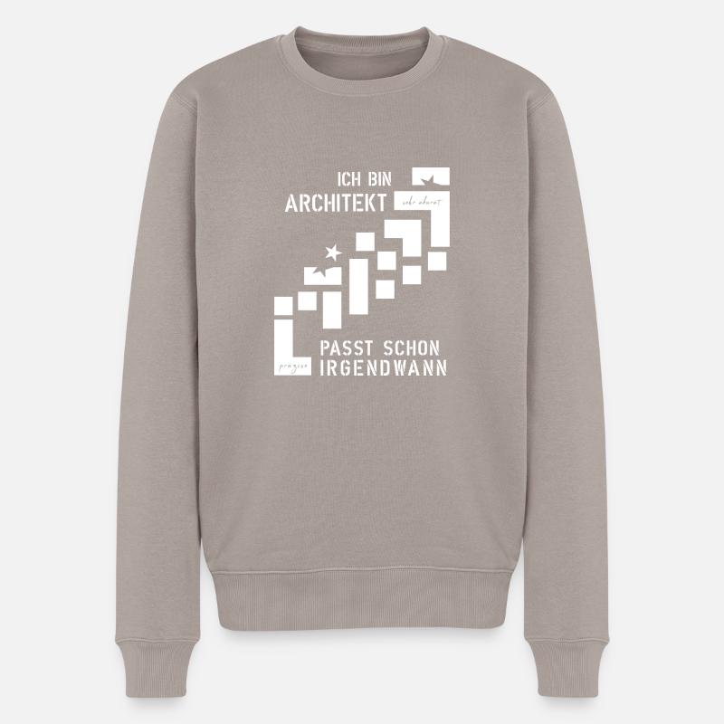 Architecte - Pull Premium bio Homme - taupe