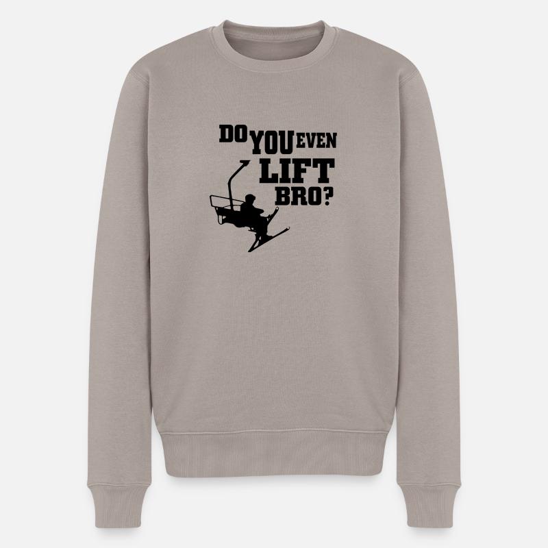 Ski - Männer Premium Bio Pullover - Taupe