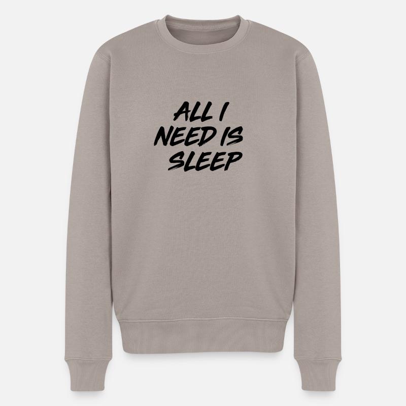 Sleep - Männer Premium Bio Pullover - Taupe