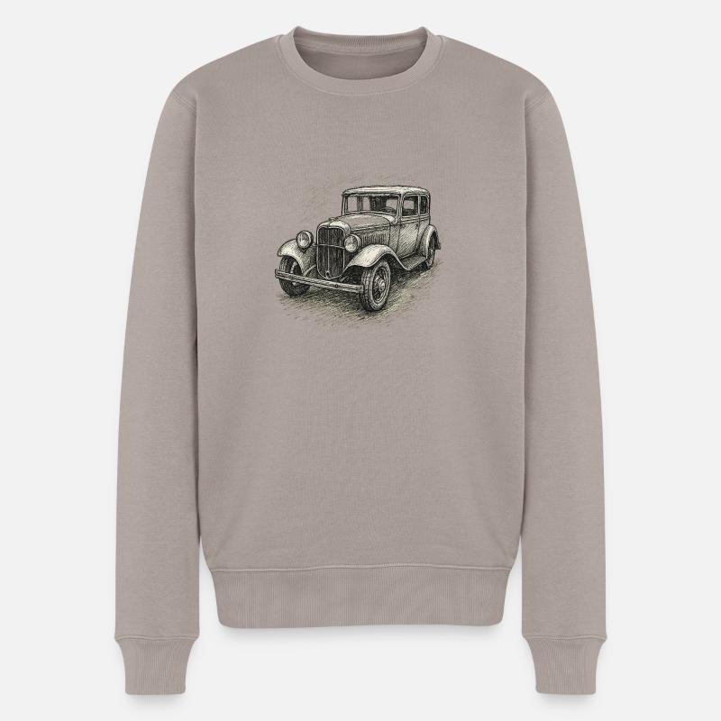 Oldtimer - Männer Premium Bio Pullover - Taupe