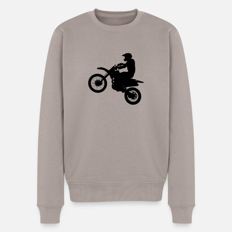 Motorcross - Männer Premium Bio Pullover - Taupe