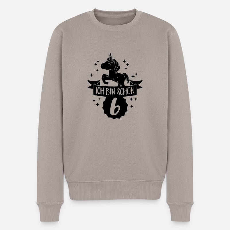 Ich bin schon 6 - Männer Premium Bio Pullover - Taupe
