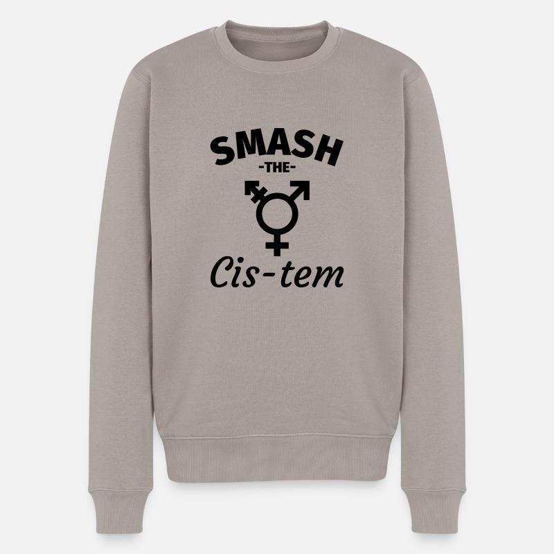 Transgender Feminismus - Männer Premium Bio Pullover - Taupe