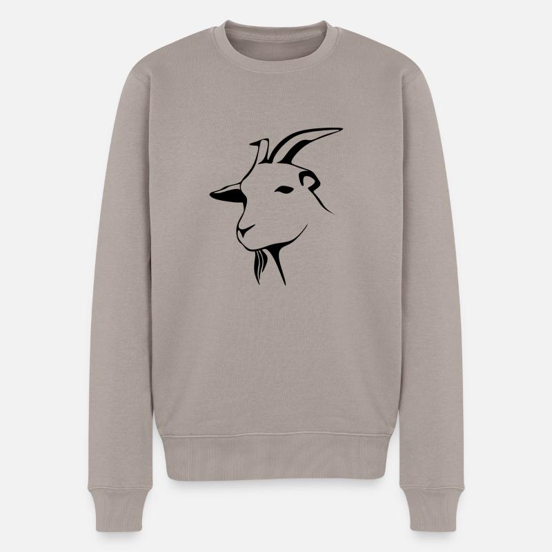 chèvre - Pull Premium bio Homme - taupe