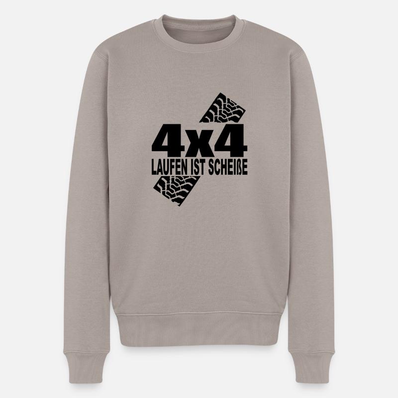 4x4 - Männer Premium Bio Pullover - Taupe