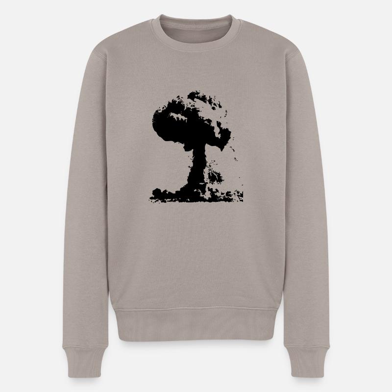 atompilz - Männer Premium Bio Pullover - Taupe