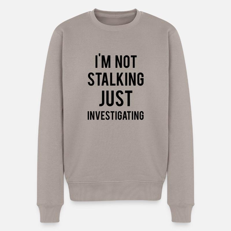 Investigating - Männer Premium Bio Pullover - Taupe