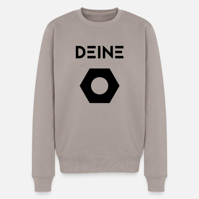 Deine ... - Männer Premium Bio Pullover - Taupe