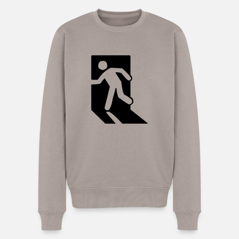 Beenden (V) - Männer Premium Bio Pullover - Taupe