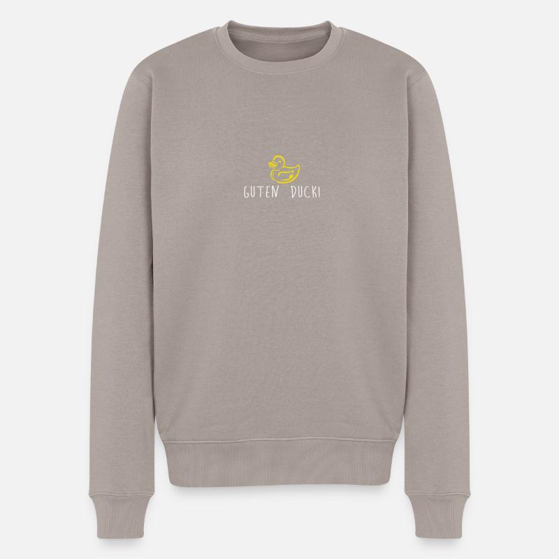 Gute Ente! - Männer Premium Bio Pullover - Taupe