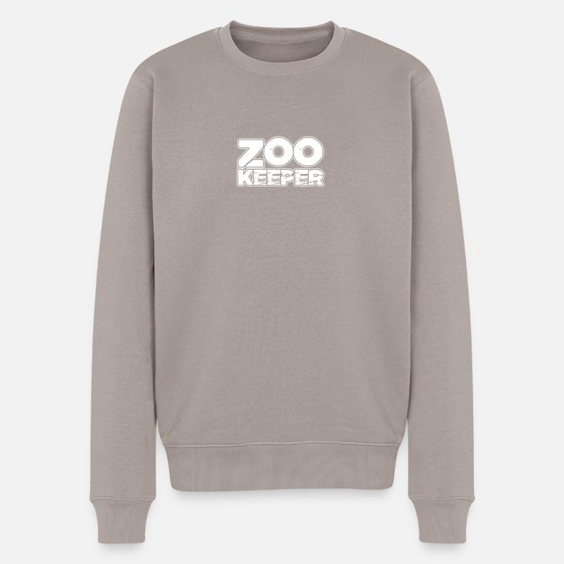 Tierpfleger - Männer Premium Bio Pullover - Taupe
