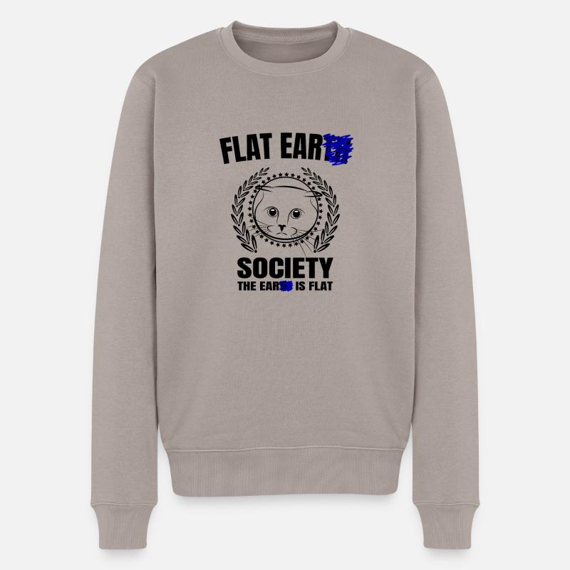 ears is flat2 Zeichenfläche 1 - Männer Premium Bio Pullover - Taupe