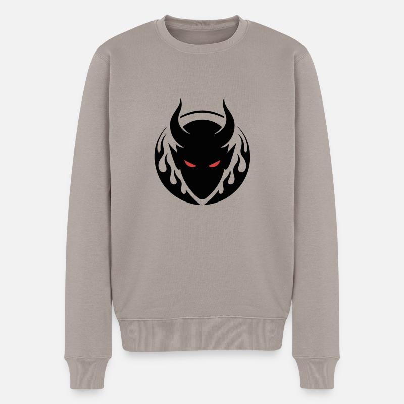 DUNKLER GEIST - Männer Premium Bio Pullover - Taupe