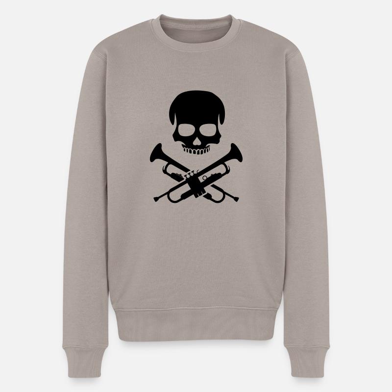 Crâne du trompettiste - Pull Premium bio Homme - taupe