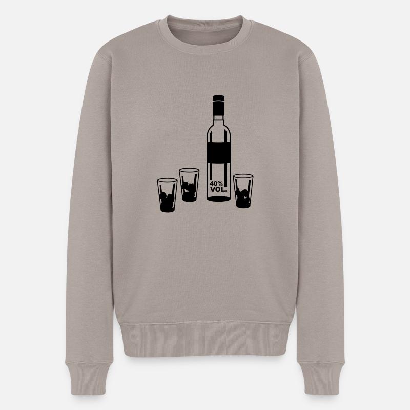 alkohol_f1 - Pull Premium bio Homme - taupe