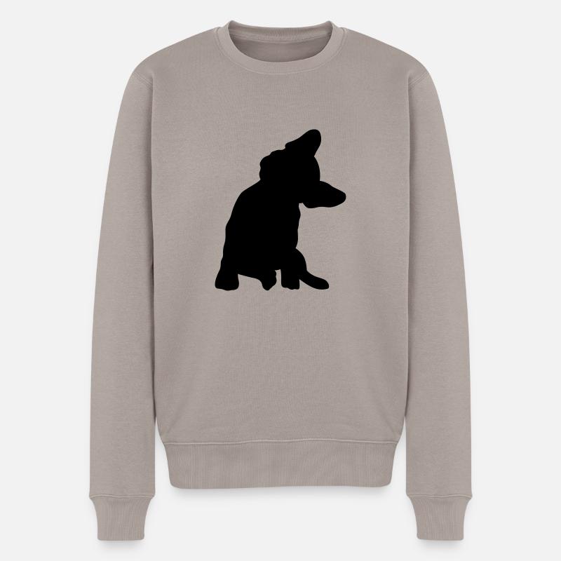 Frenchie - Männer Premium Bio Pullover - Taupe