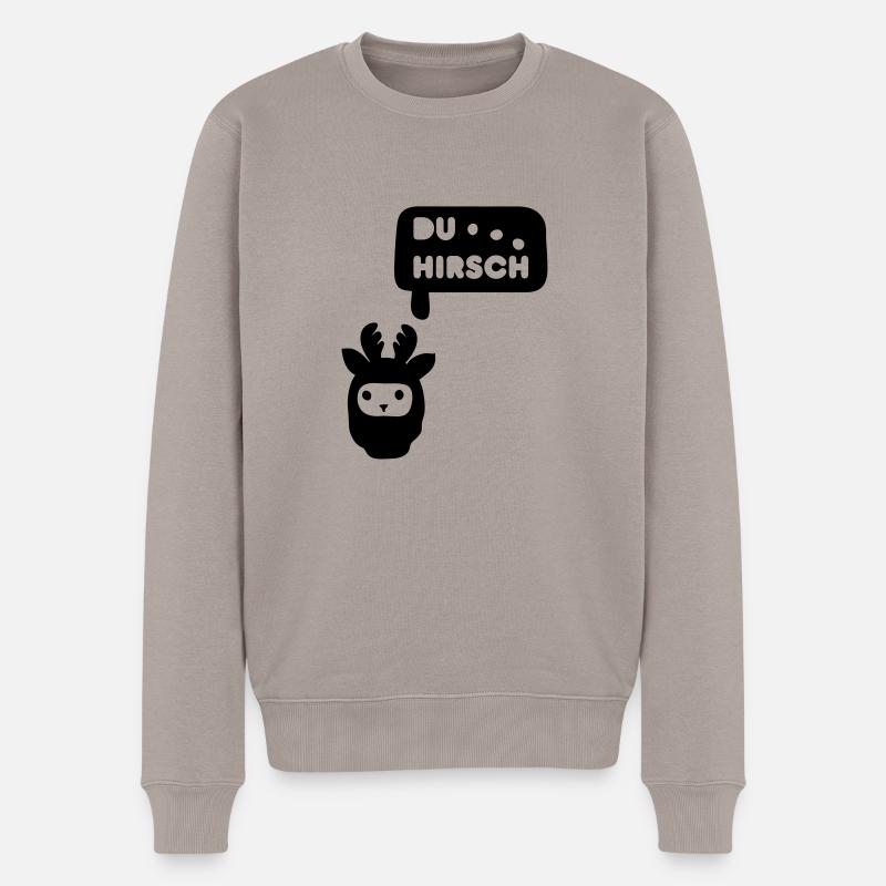 vous Hirsch - Pull Premium bio Homme - taupe