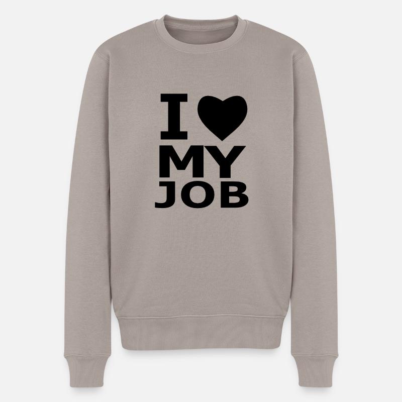 I ♥ mon travail - Pull Premium bio Homme - taupe