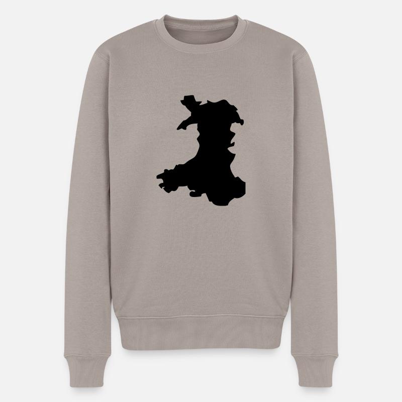 Wales - Männer Premium Bio Pullover - Taupe