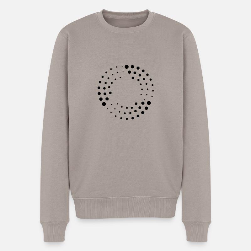 des points abstraits - Pull Premium bio Homme - taupe