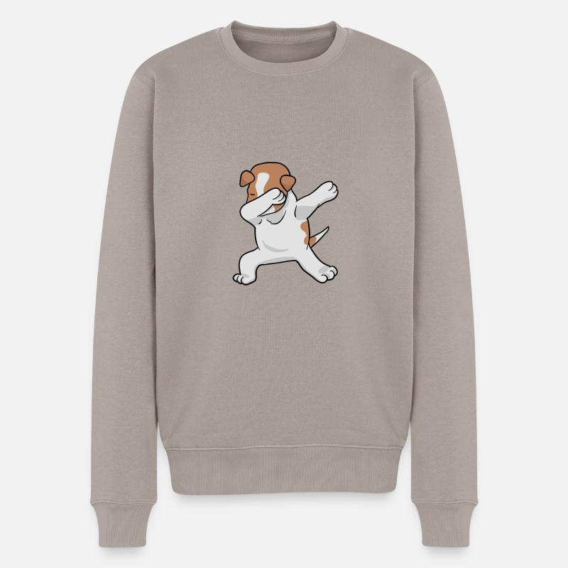 Jack Russell - Jack Russel Terrier - Männer Premium Bio Pullover - Taupe