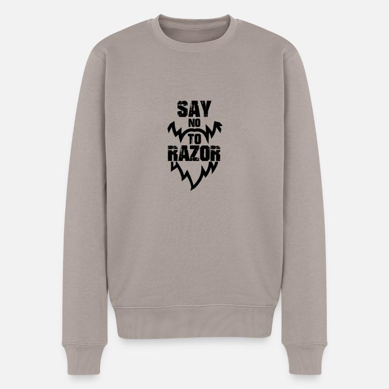 Barbe barbe barbe barbe moustache schnauzer - Pull Premium bio Homme - taupe