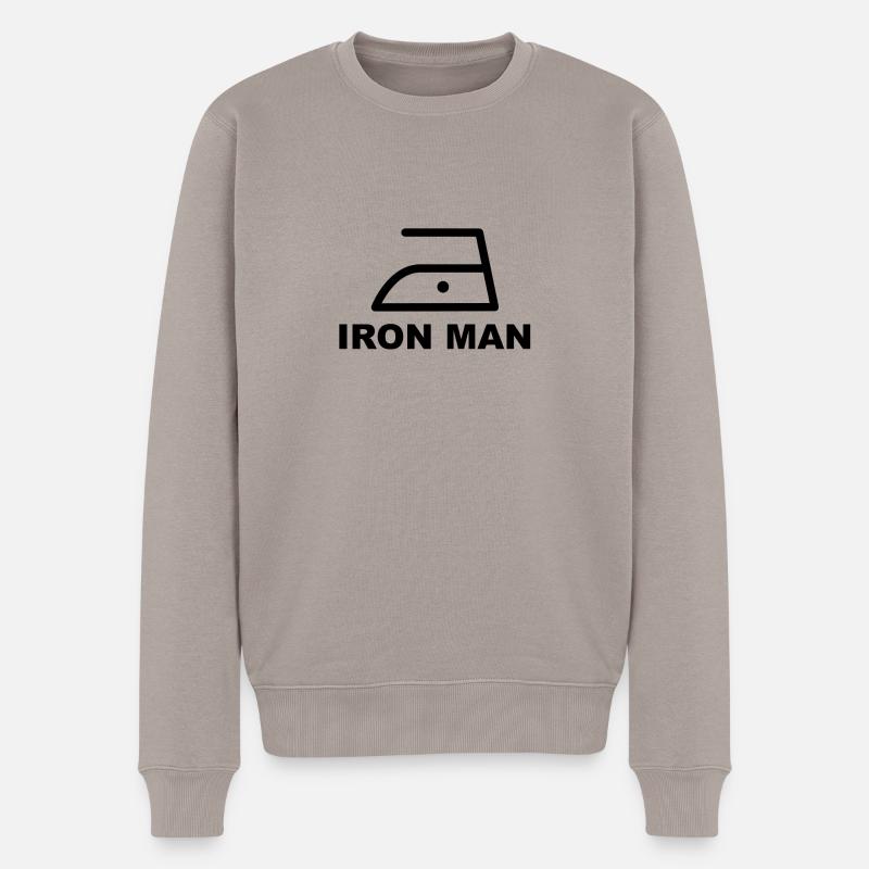 Iron Iron man hausmann - Pull Premium bio Homme - taupe