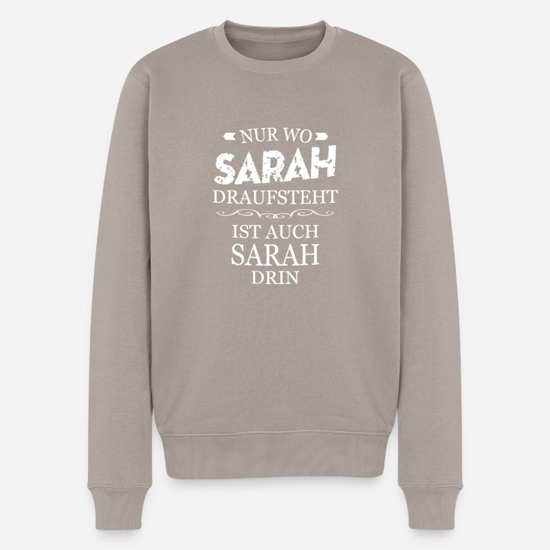 Sarah - Männer Premium Bio Pullover - Taupe