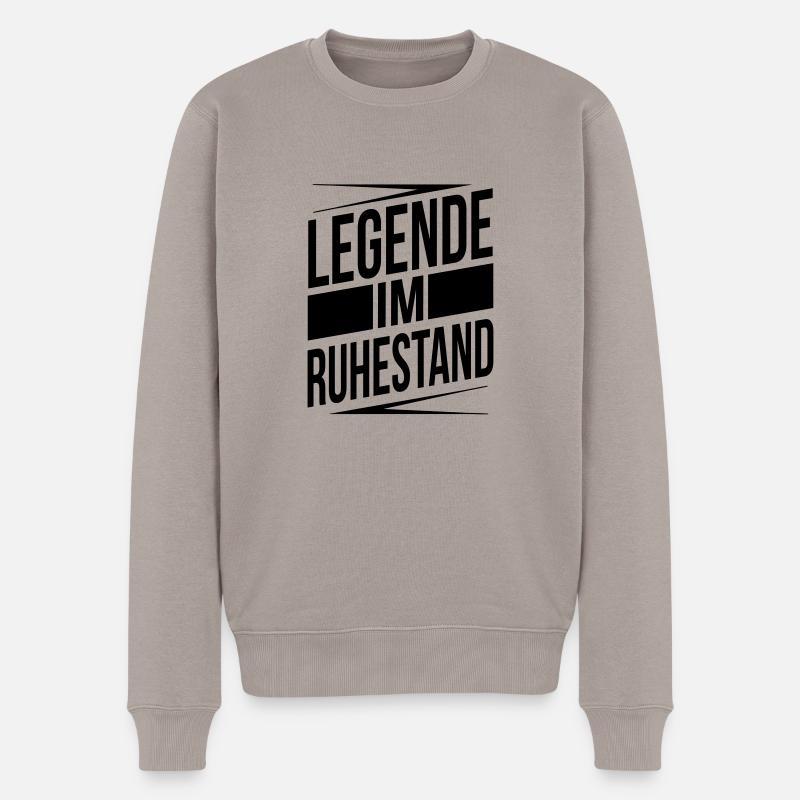 Legende im Ruhestand - Männer Premium Bio Pullover - Taupe