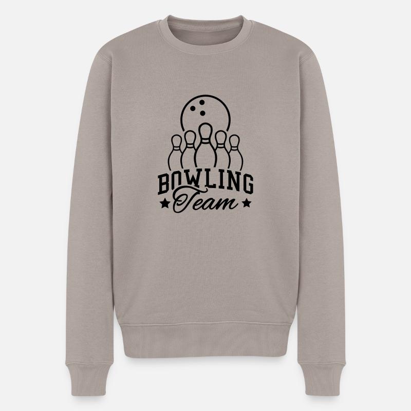 bowling_team_gi1 - Männer Premium Bio Pullover - Taupe