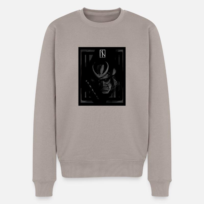 Samurai Grey - Männer Premium Bio Pullover - Taupe