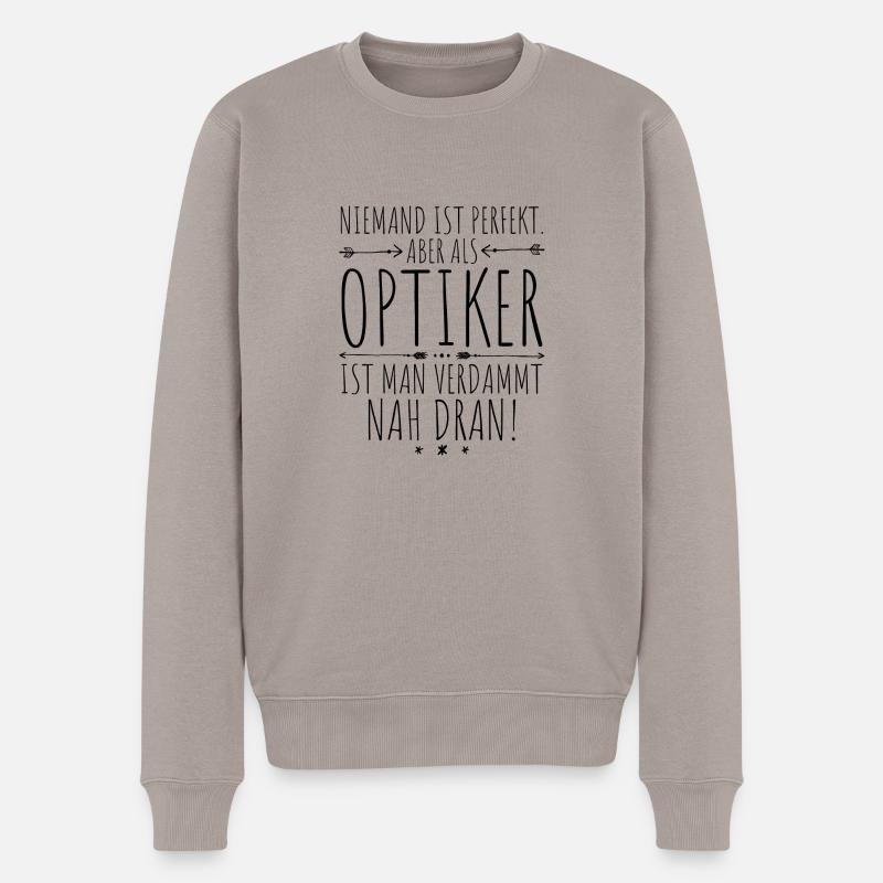 Optiker perfekt - Männer Premium Bio Pullover - Taupe