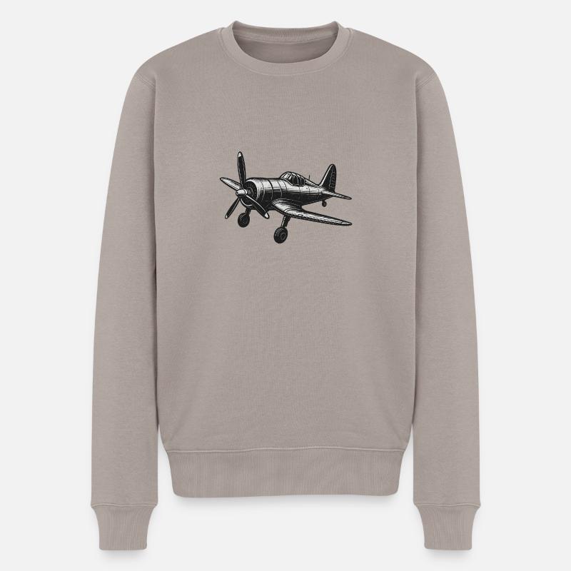 Propellermaschine - Männer Premium Bio Pullover - Taupe