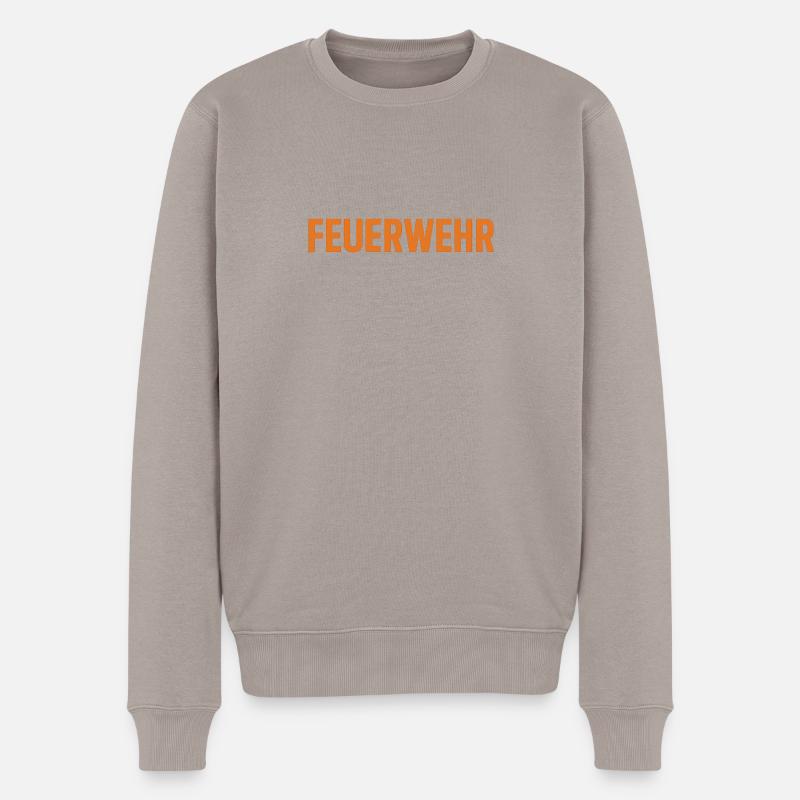 Feuerwehr - Männer Premium Bio Pullover - Taupe