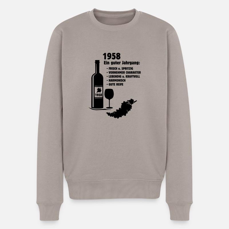 Geburtstag Jahrgang 1958 - Männer Premium Bio Pullover - Taupe