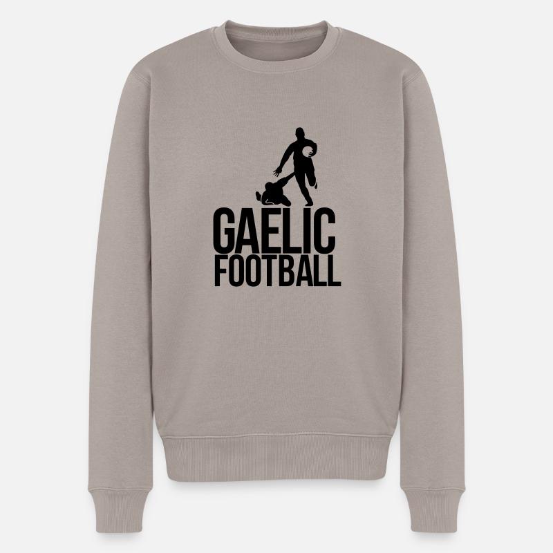 gaelic football - Männer Premium Bio Pullover - Taupe