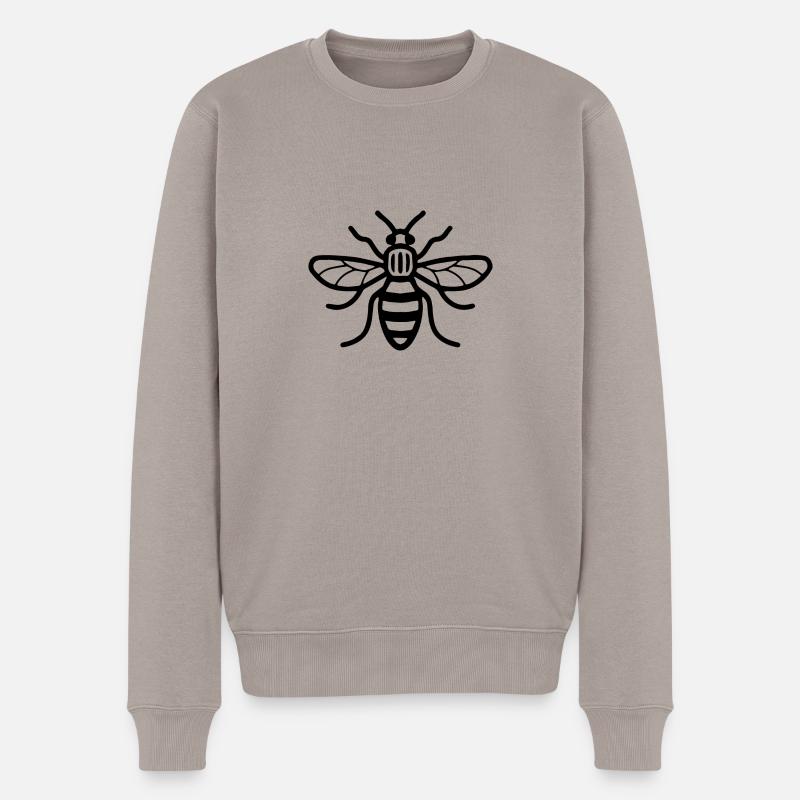 Manchester Bee - Männer Premium Bio Pullover - Taupe