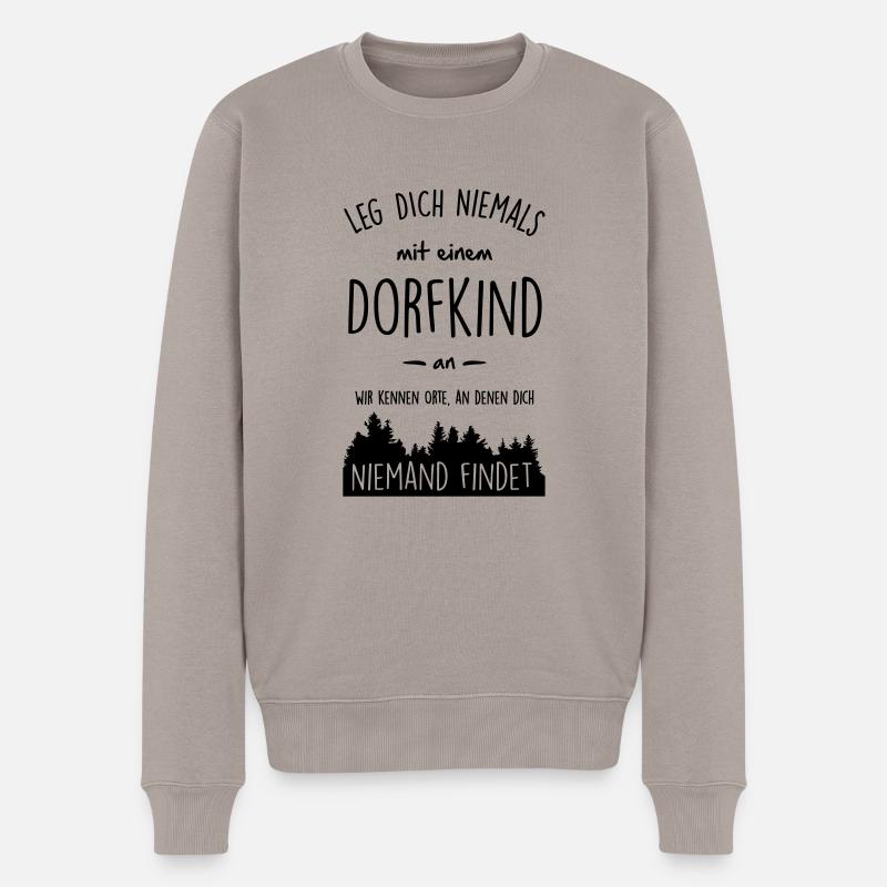 Dorfkind - Männer Premium Bio Pullover - Taupe