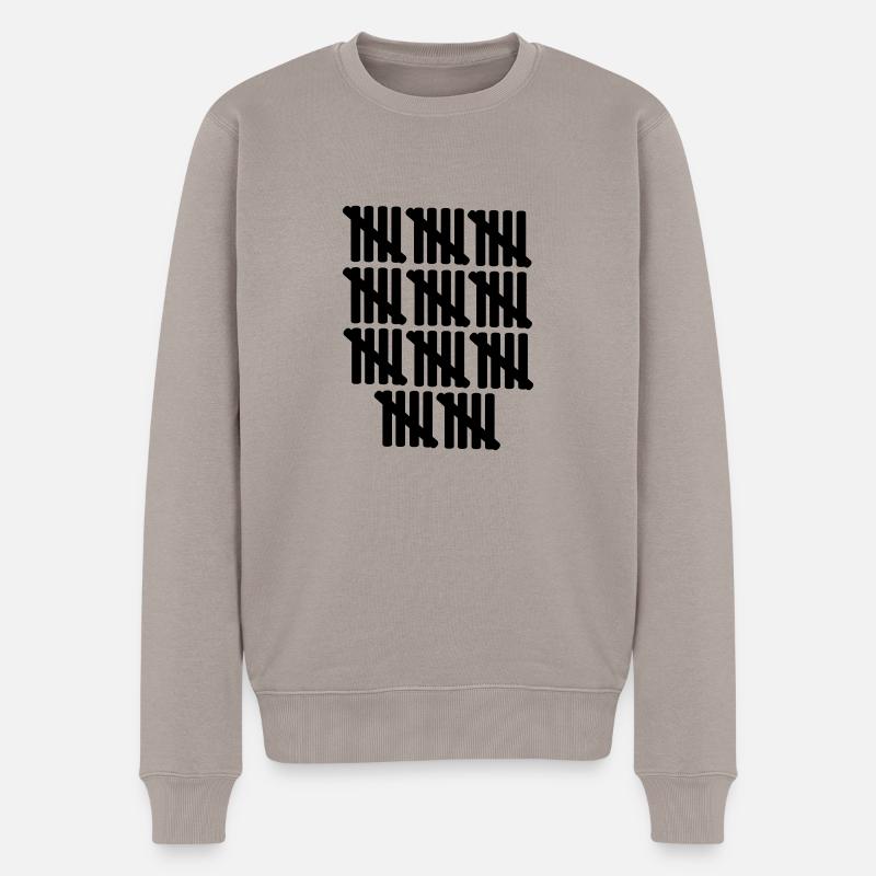55 Geburtstag - Männer Premium Bio Pullover - Taupe
