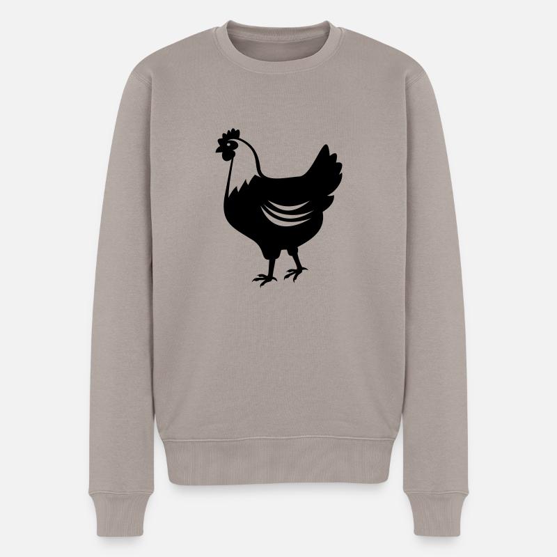Poulet - Poule - Pull Premium bio Homme - taupe