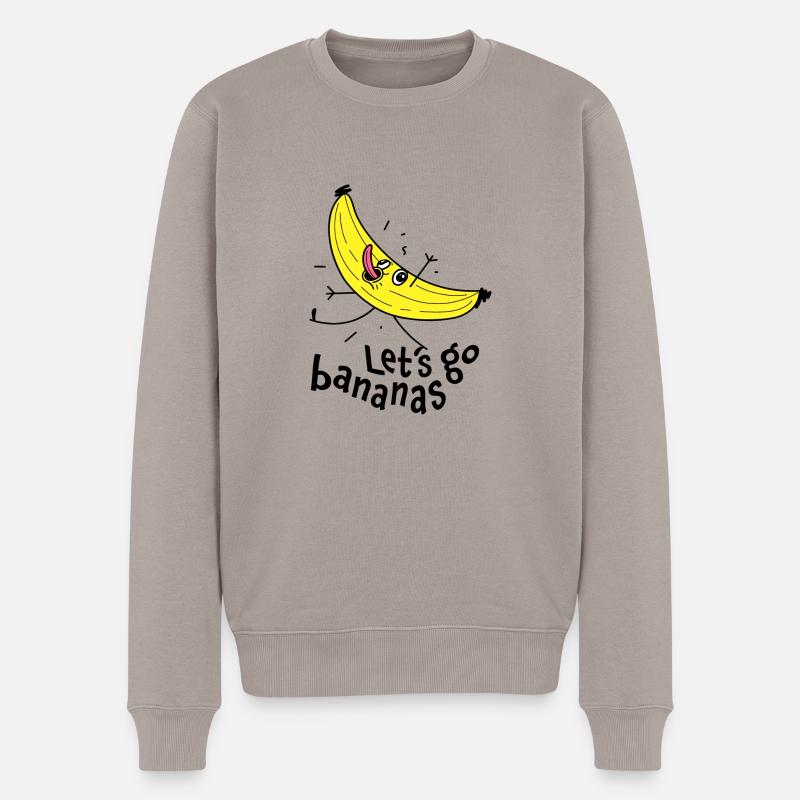 Let‘s go bananas – Lasst uns ein wenig durchdrehen - Männer Premium Bio Pullover - Taupe
