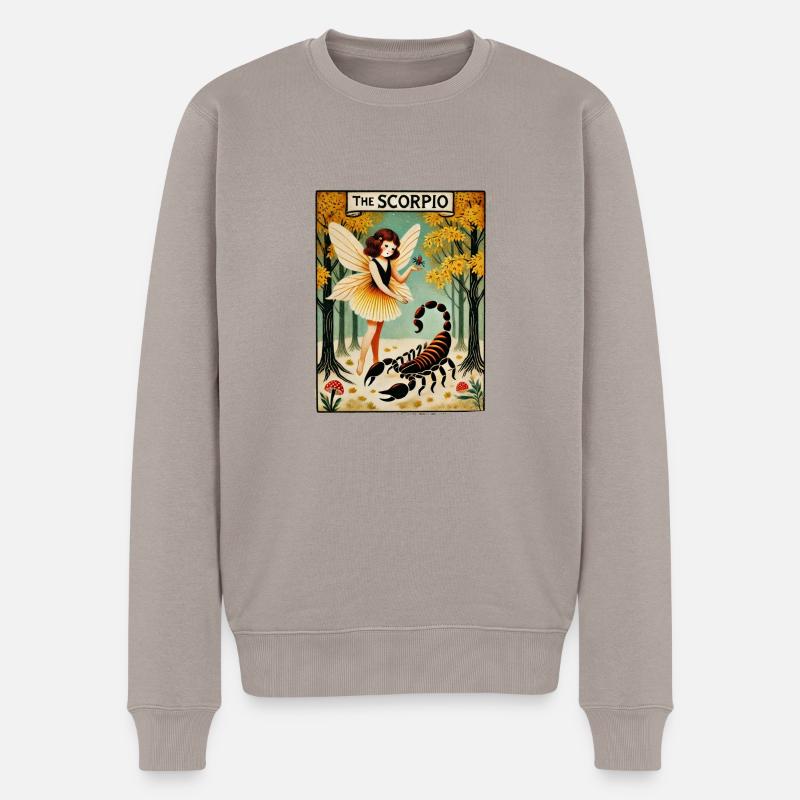 Der Skorpion - Männer Premium Bio Pullover - Taupe