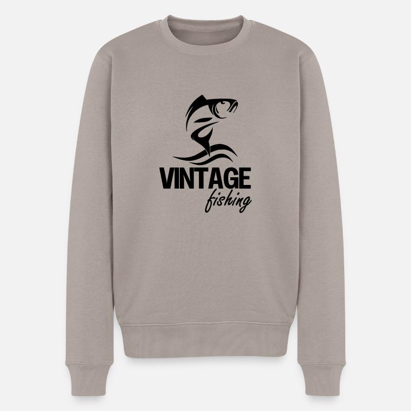 Fishing Love - Männer Premium Bio Pullover - Taupe
