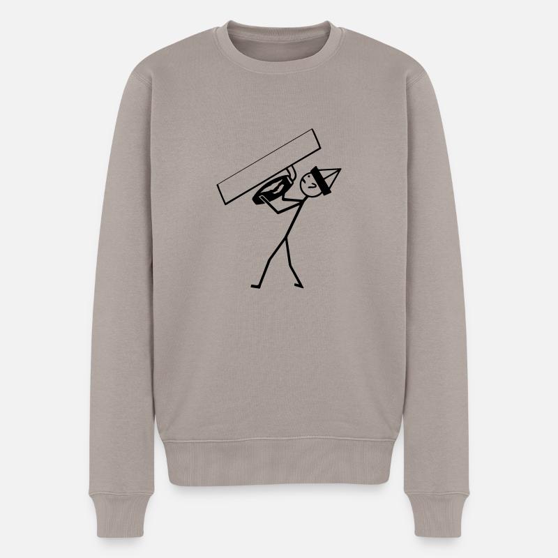 Stuckateur - Männer Premium Bio Pullover - Taupe