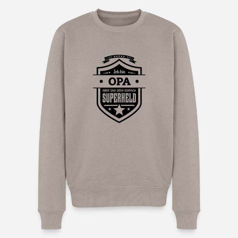 Super Opa - Männer Premium Bio Pullover - Taupe