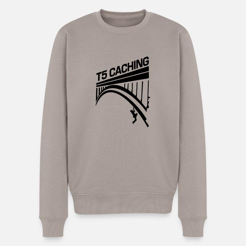 bruecke - Männer Premium Bio Pullover - Taupe